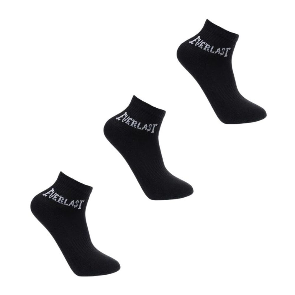 Everlast Childrens/Kids Logo Socks (Pack of 3) / Black